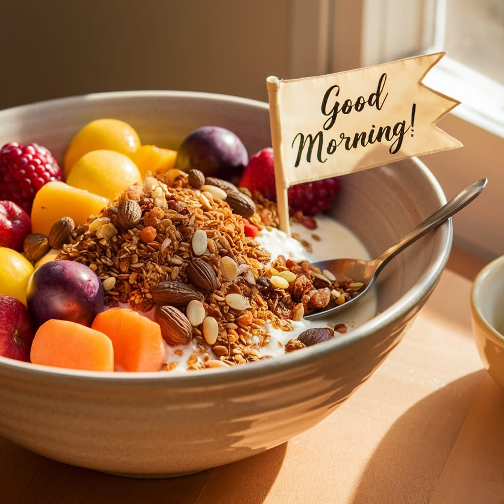 Breakfast Bowl with Fruit and Granola