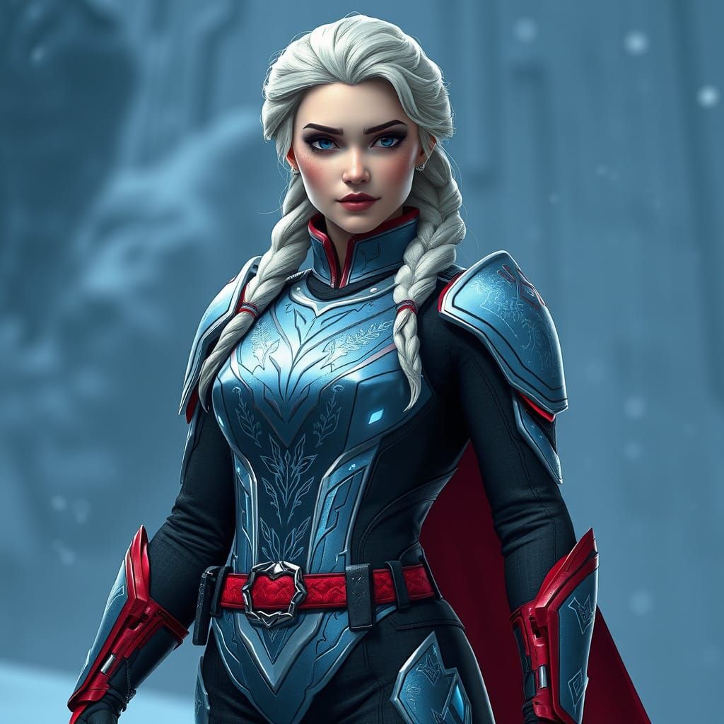 Elsa as Black Widow in Tactical Armor