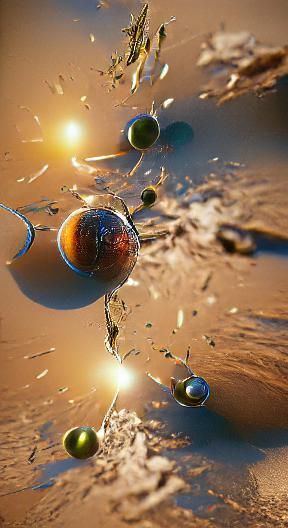 Planetary Collision in 8K 3D Hyperrealism