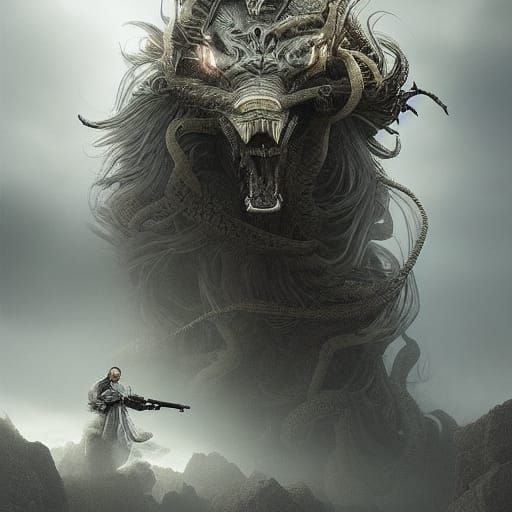 Gadsden Flag Snake in Digital Matte Painting