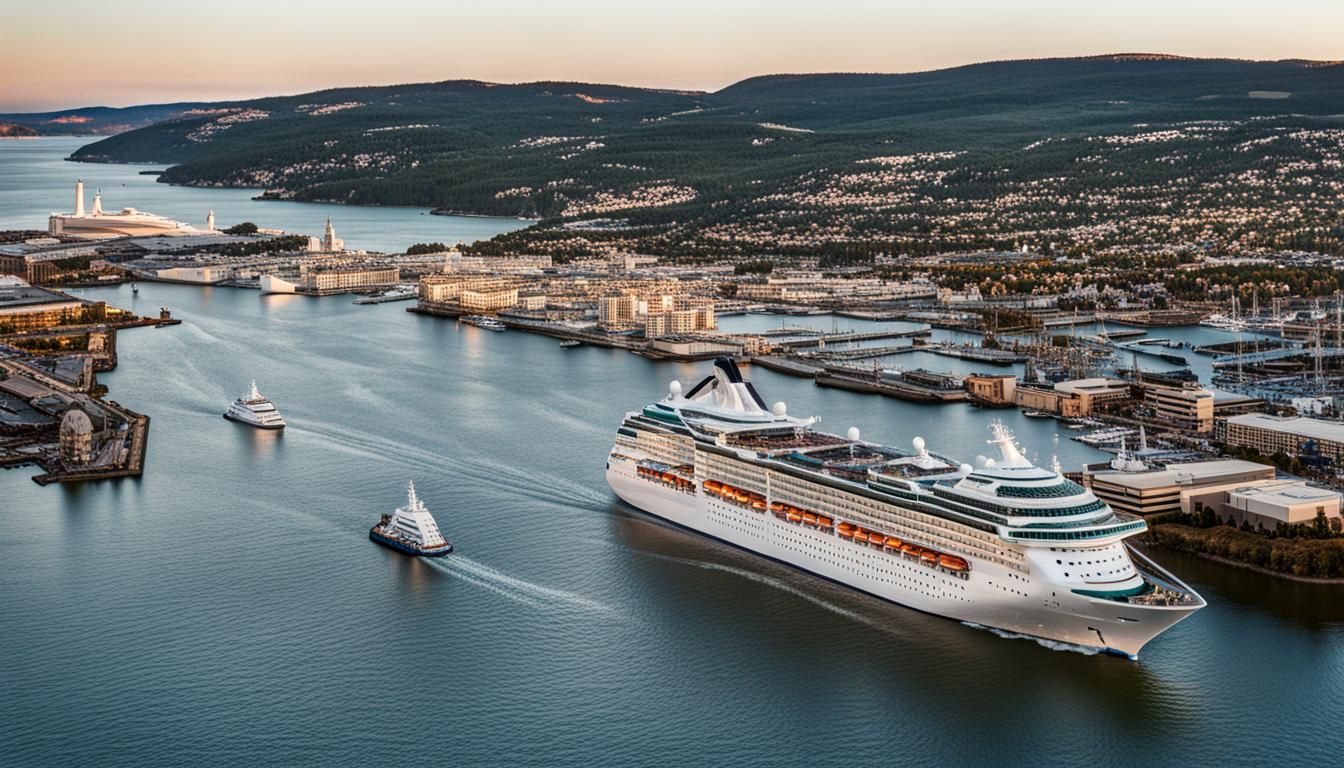 Cruise Ship Enters Harbor: A Vibrant Maritime Scene
