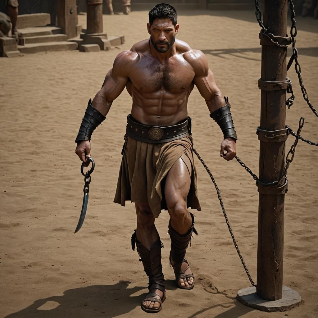 Gladiator in Arena: Hyper-Realistic Digital Art