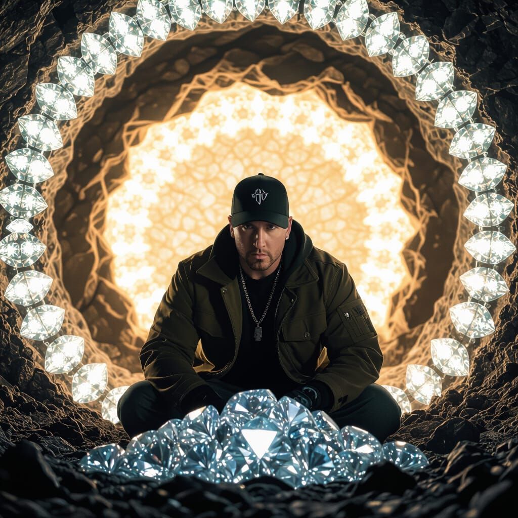 Eminem as Defeated Miner in Cinematic Style