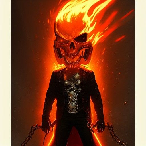 Ghost Rider in Dark Fantasy Concept Art