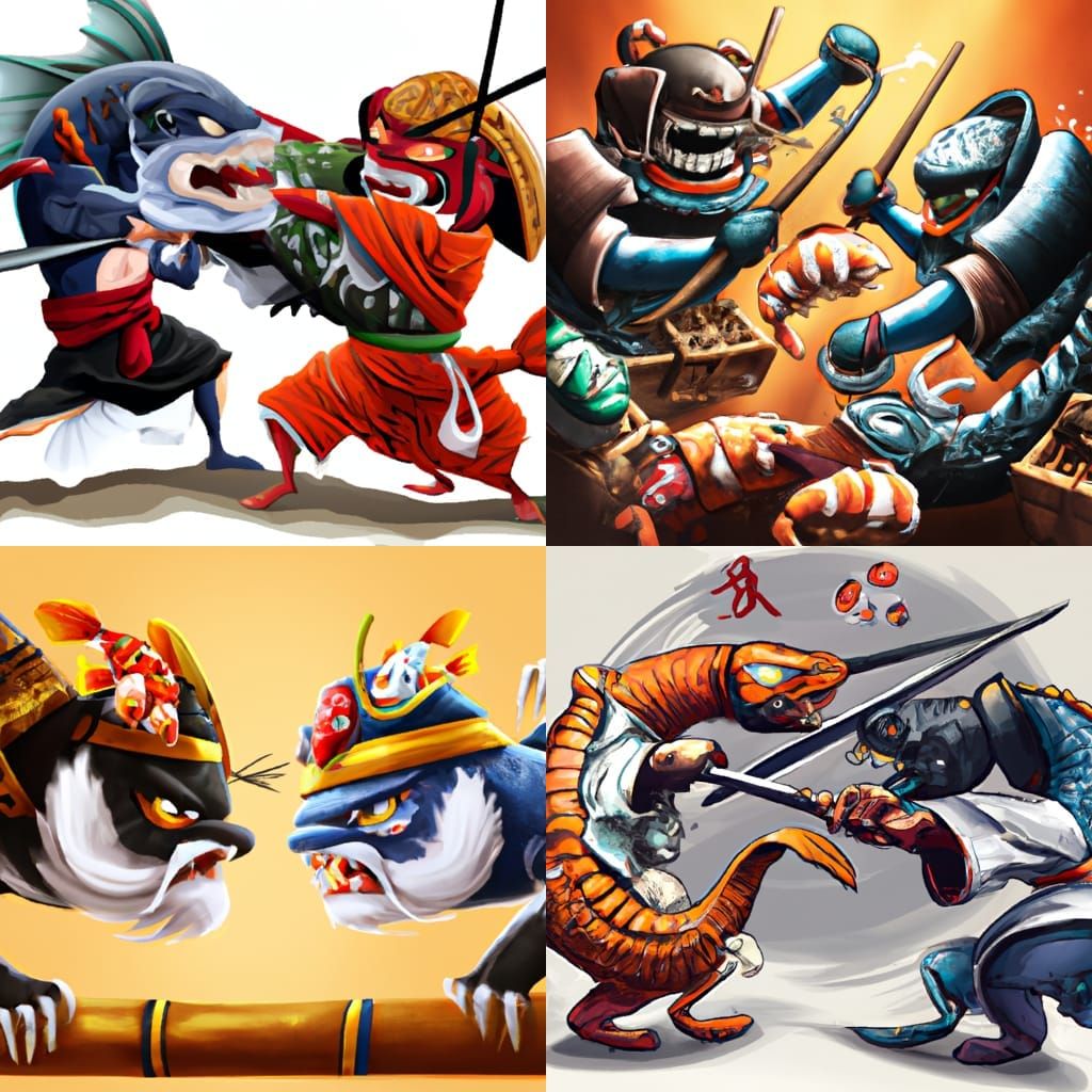 Sushi Samurai Battle: Epic and Funny Food Fight