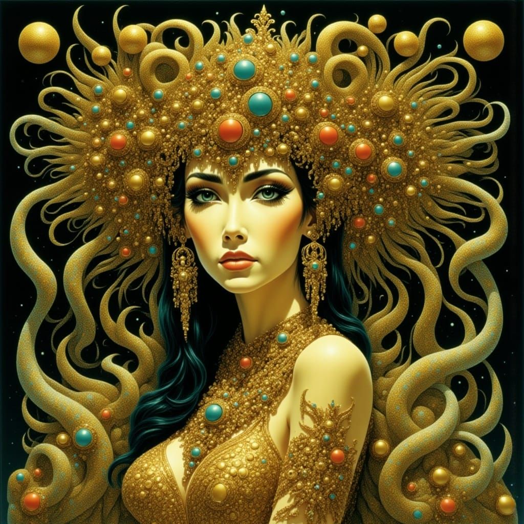 Biomechanical Venus in Sci-Fi Style