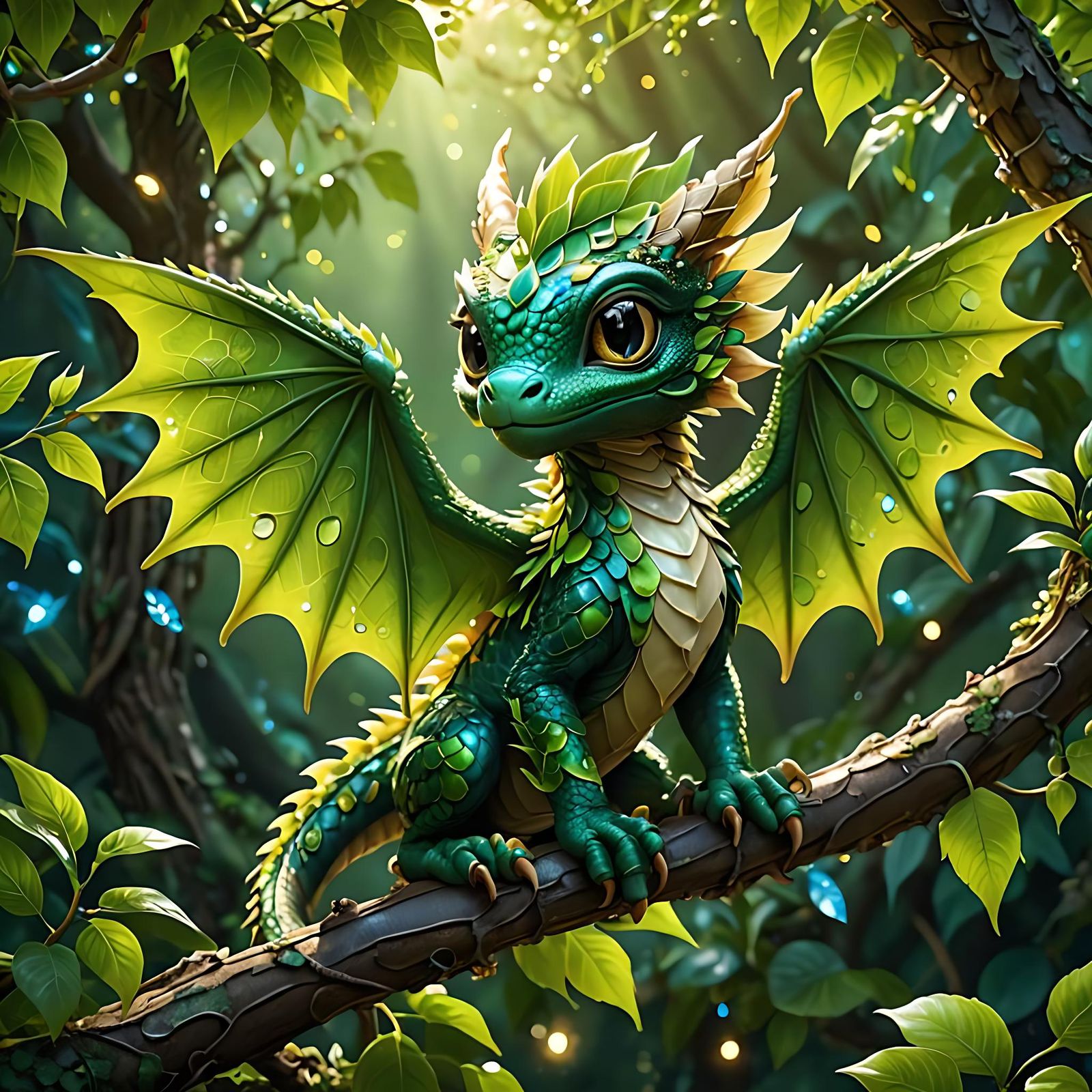 Tiny Emerald Leaf Dragon