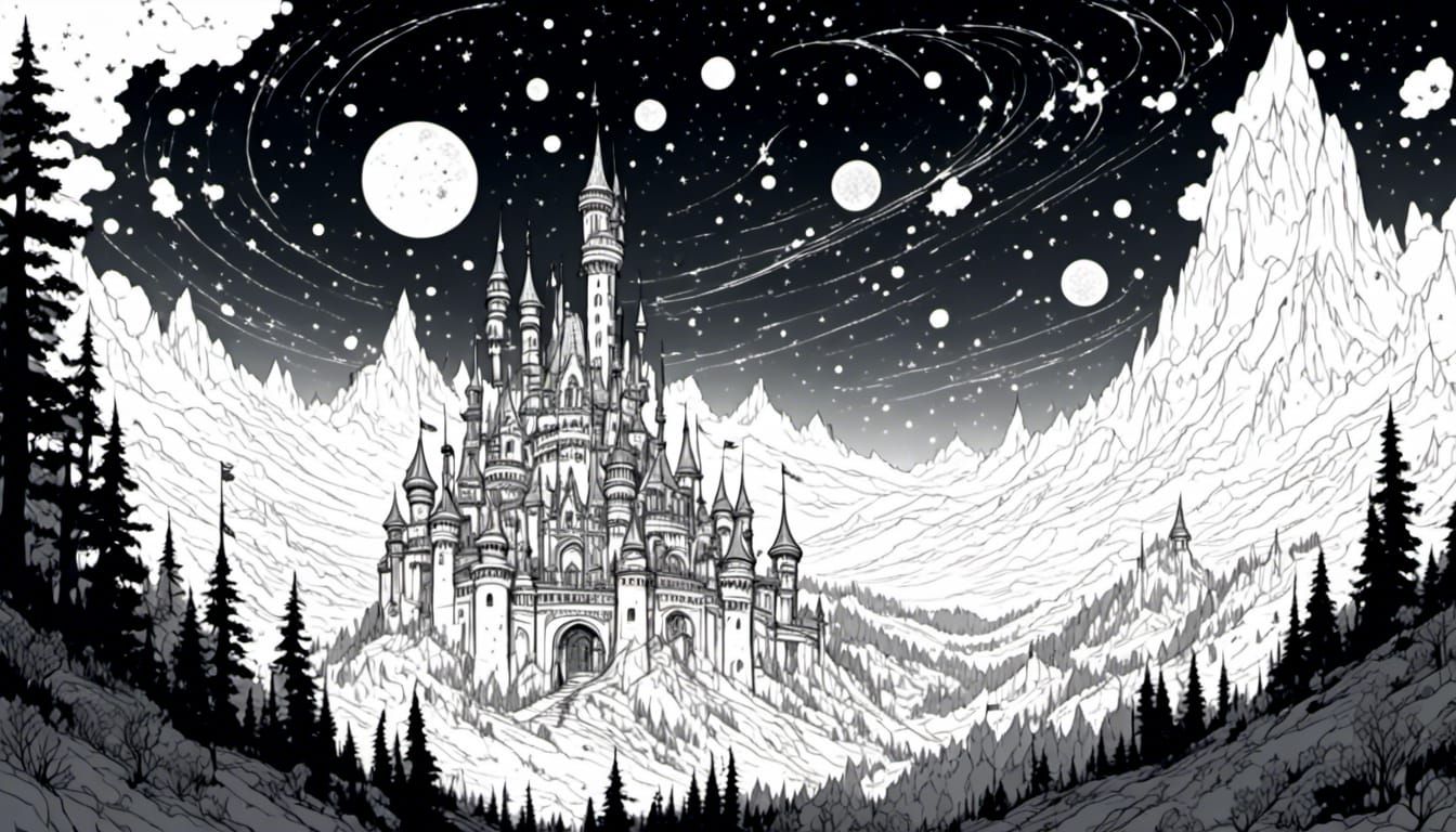 Magical Night Sky in Disney Animation Style