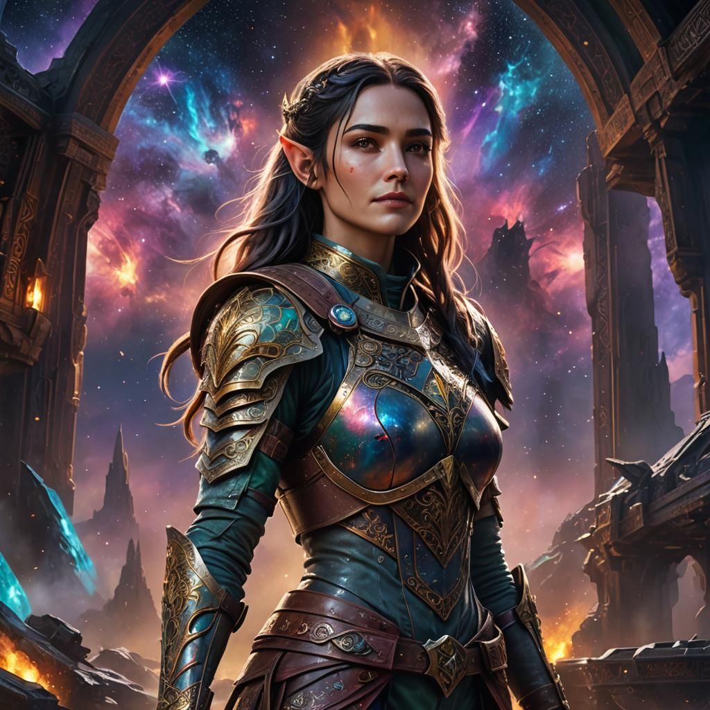 Elvish Outlaw in Space Armor: Fantasy Concept Art