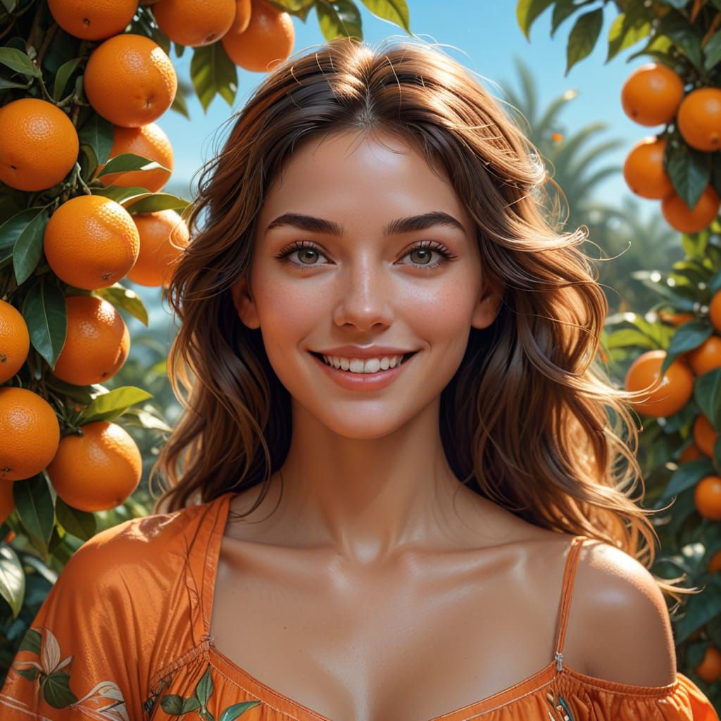 Breathtaking Hyper-Realistic Portrait of a Happy Young Woman...