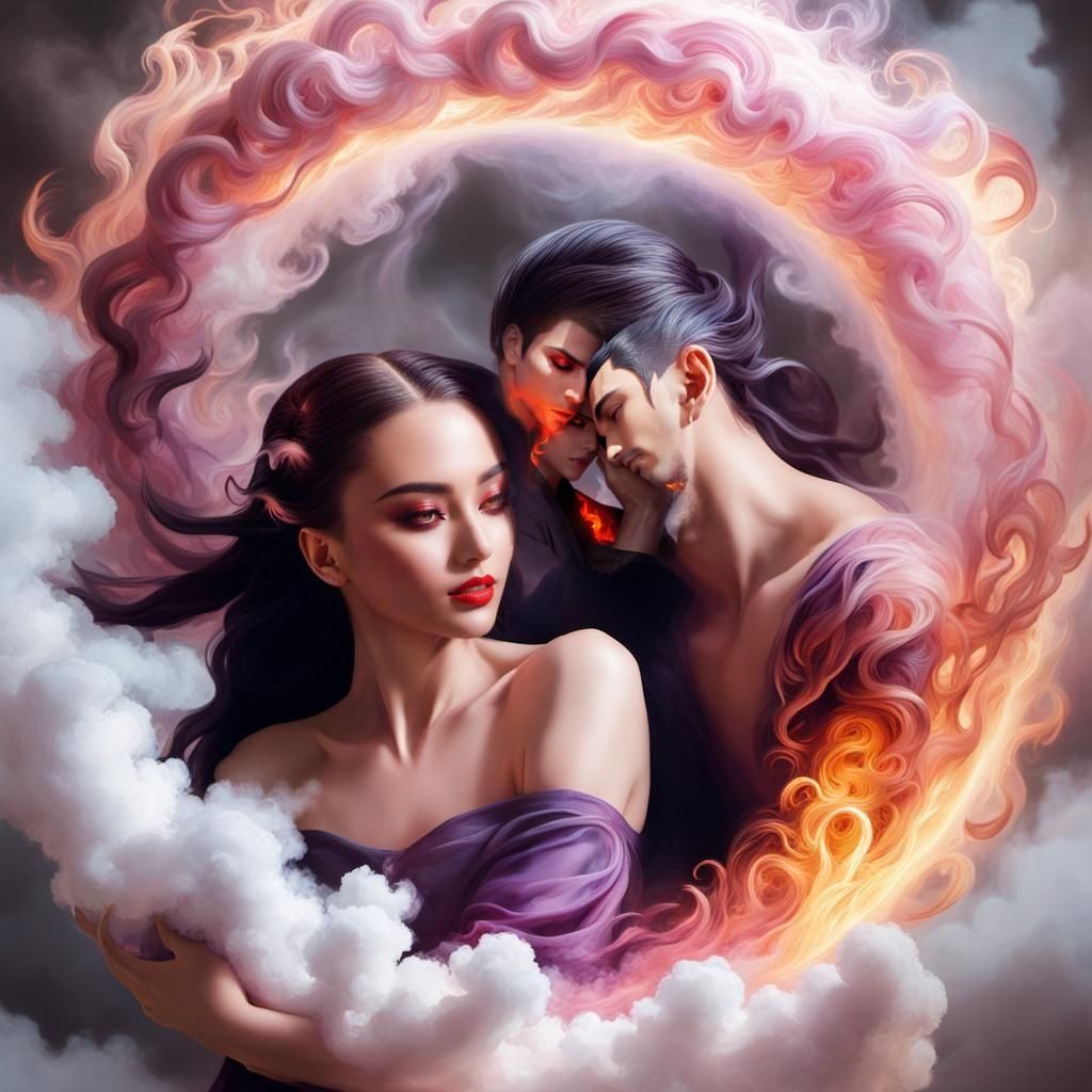Angelic Demon Love: A Symbolic Depiction