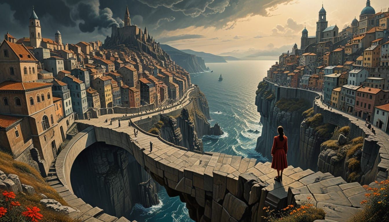 Surreal Dreamscape of Impossible Geometry and Gravity-Defyin...