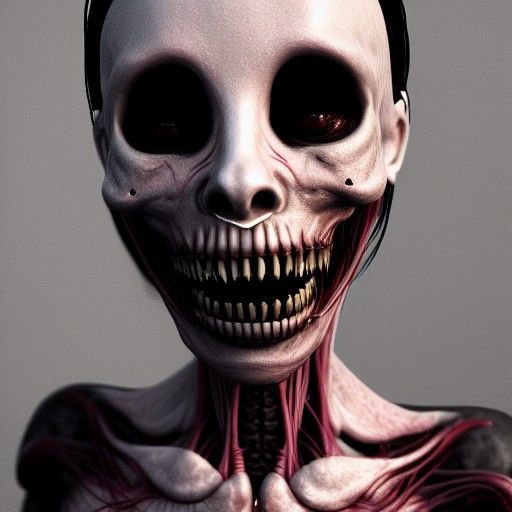 Horrifyingly Beautiful Monster Woman in 3D