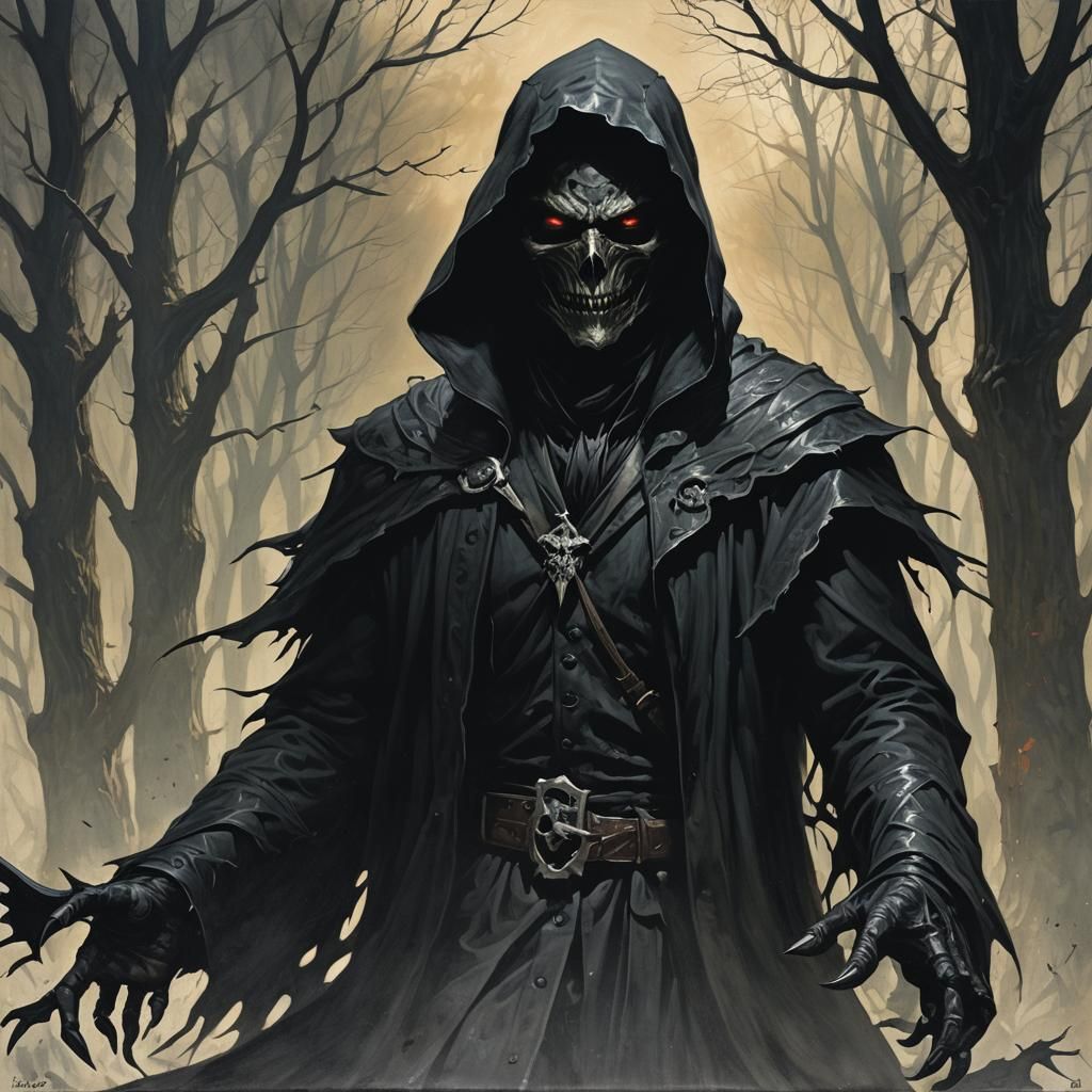 Sinister Shadow Figure, Dark Fantasy Art