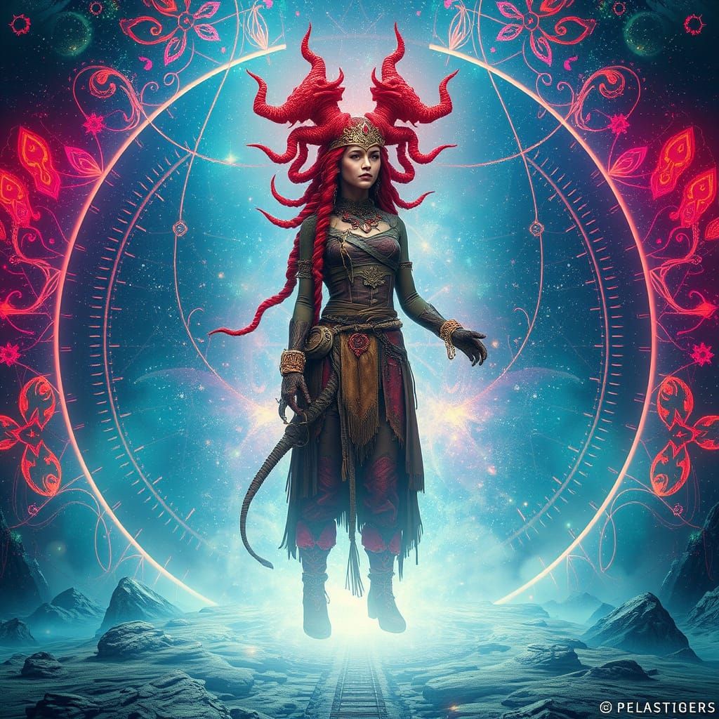 Mystical Serpent Priestess in Galactic Activation Portal