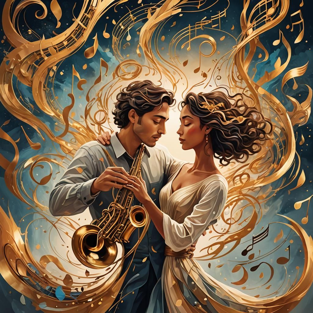 Surreal Lovers in Shifting Seasons: Music Illustration