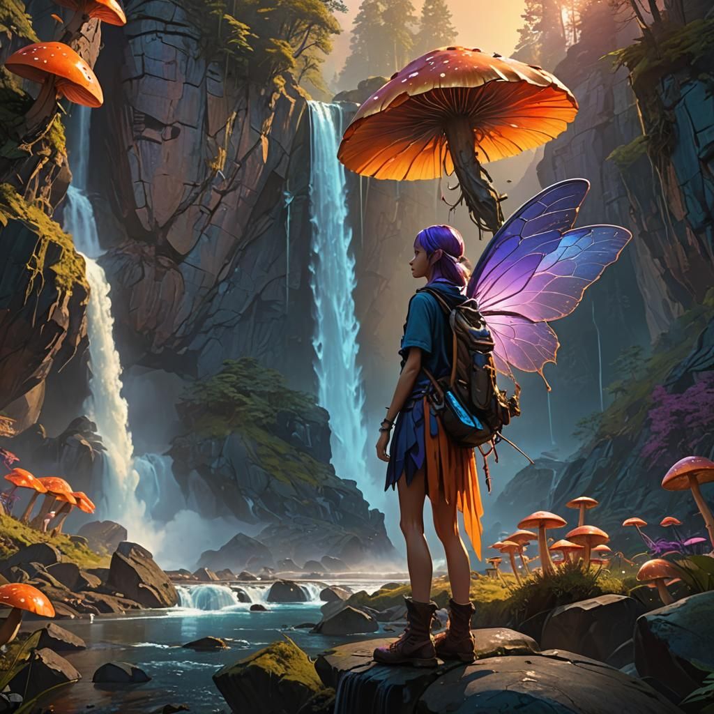 Enchanting Fairy in Magical Forest Concept Art
