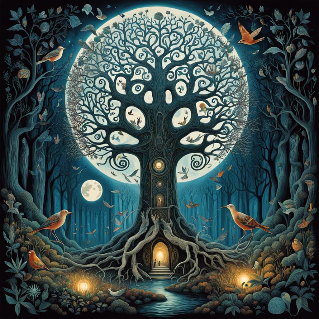 Surreal Fragmented Portal to Another World in a Mystical Lab...