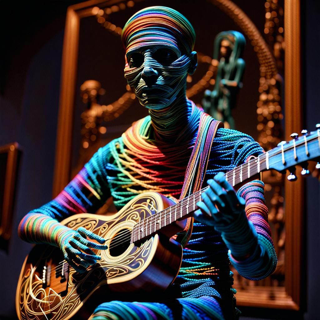 Mummy Playing Guitar