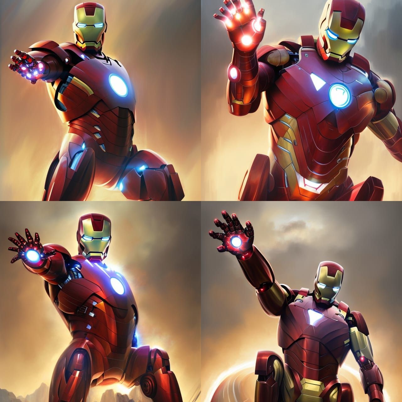 Tesla Car vs Ironman: Hyperdetailed Concept Art
