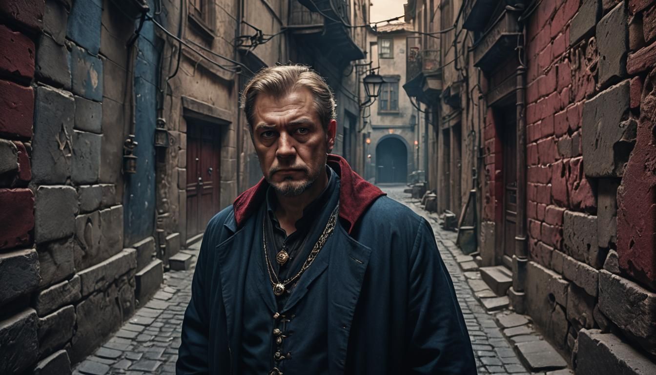 Mystical Dark Fantasy Portrait in Eerie Surrealism