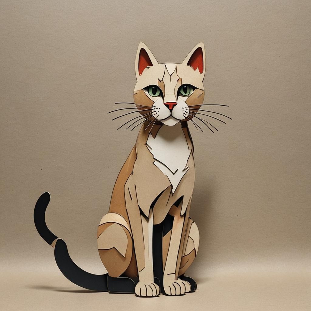 Art Moderne Cat Cutout Design