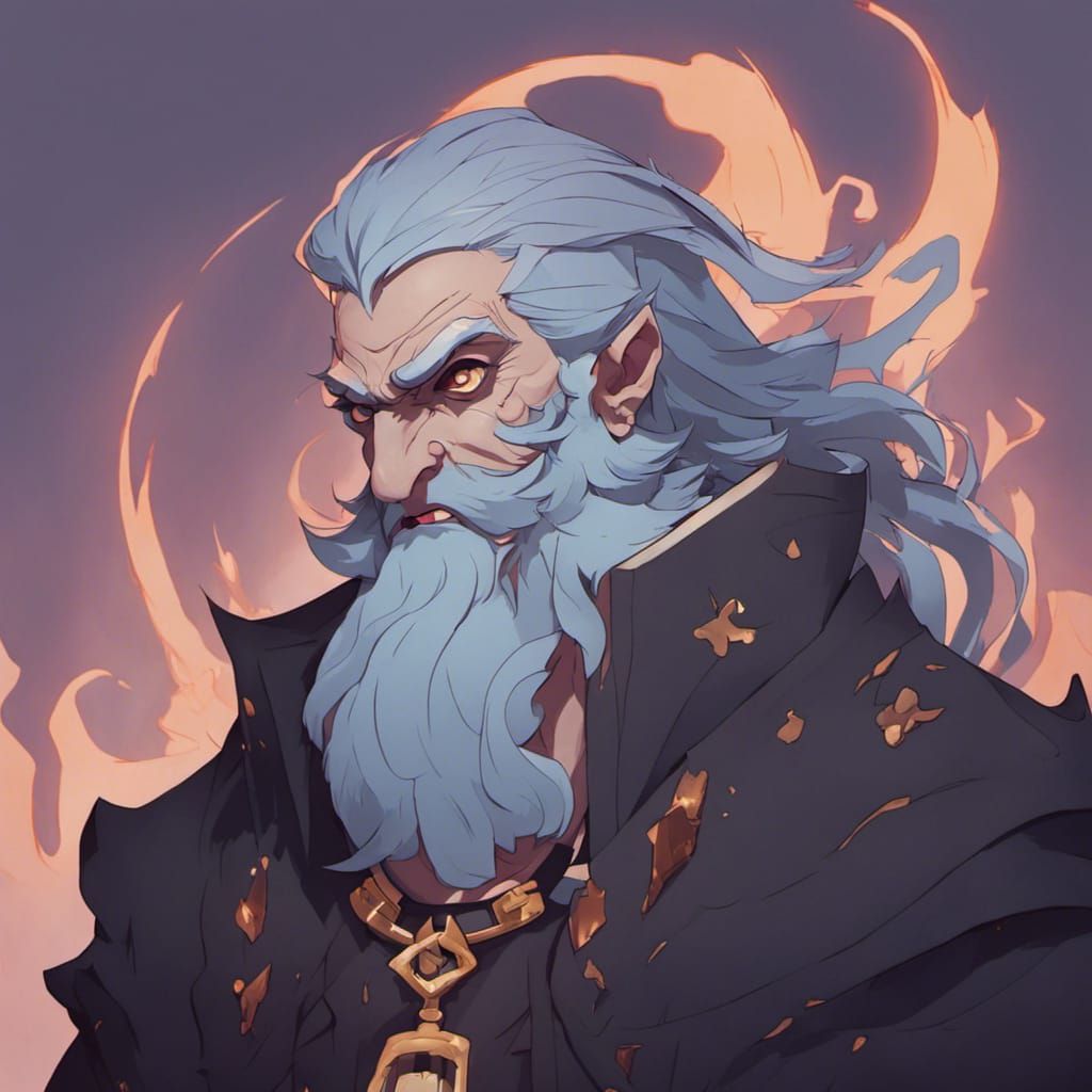 Hades as an Old Man: Game-Inspired Portrait