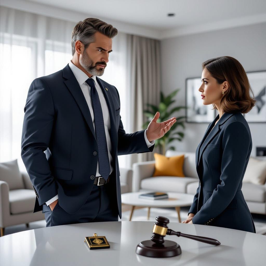 Noir-Inspired Warning in a Modern Living Room
