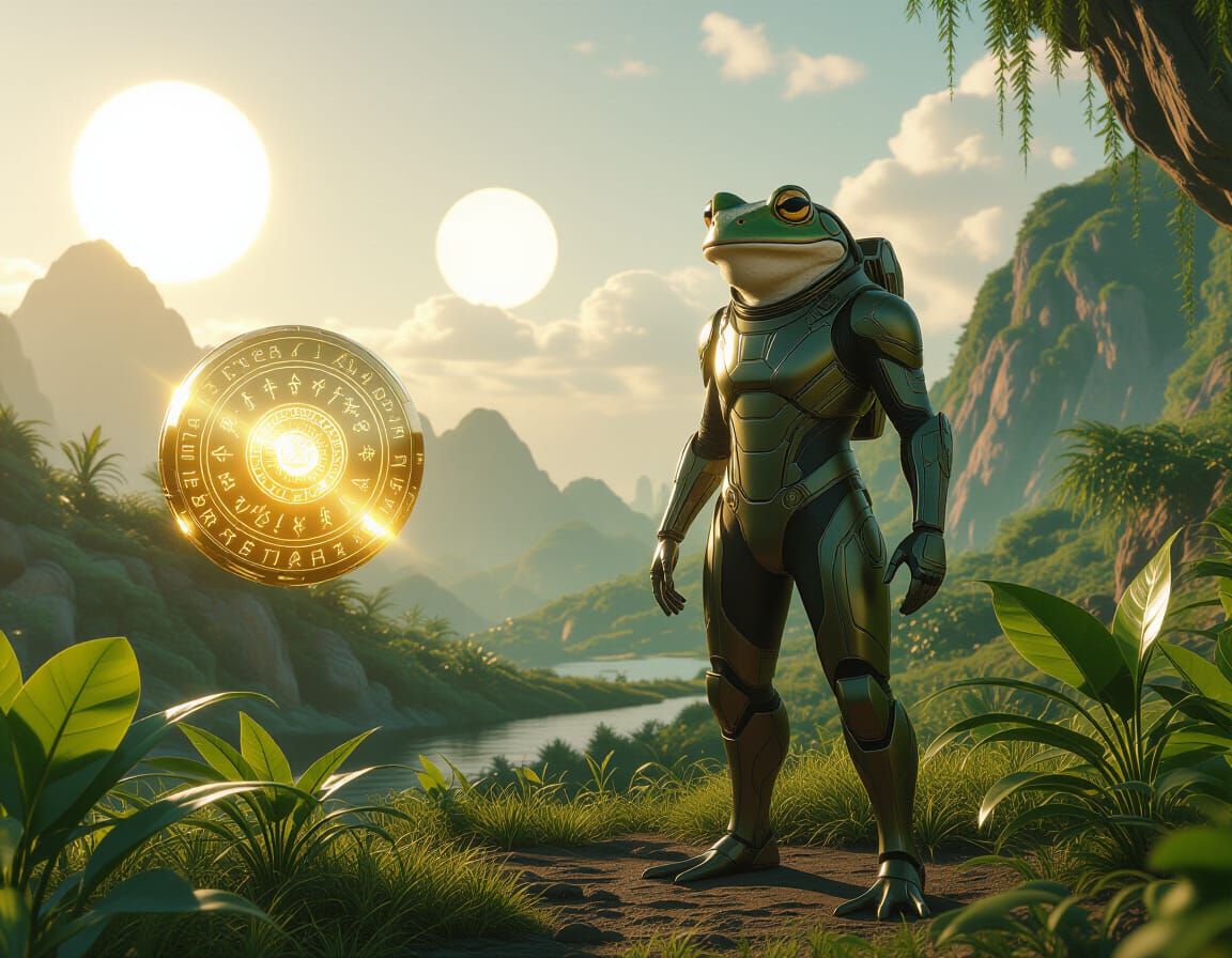 Exosuit Frog on Terraformed Alien World