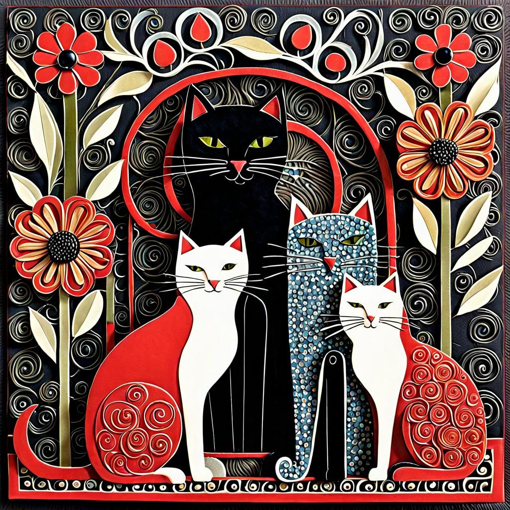 Intricately Detailed Cats by Debbie Criswell