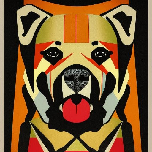 Dog Soldier in Pop Art Screen Print