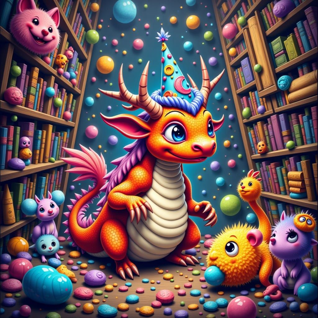 Enchanted Realm of Whimsy: Dragons Discover Treasure