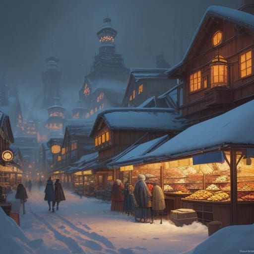 Whimsical Winter Wonderland in Dreamy Watercolor