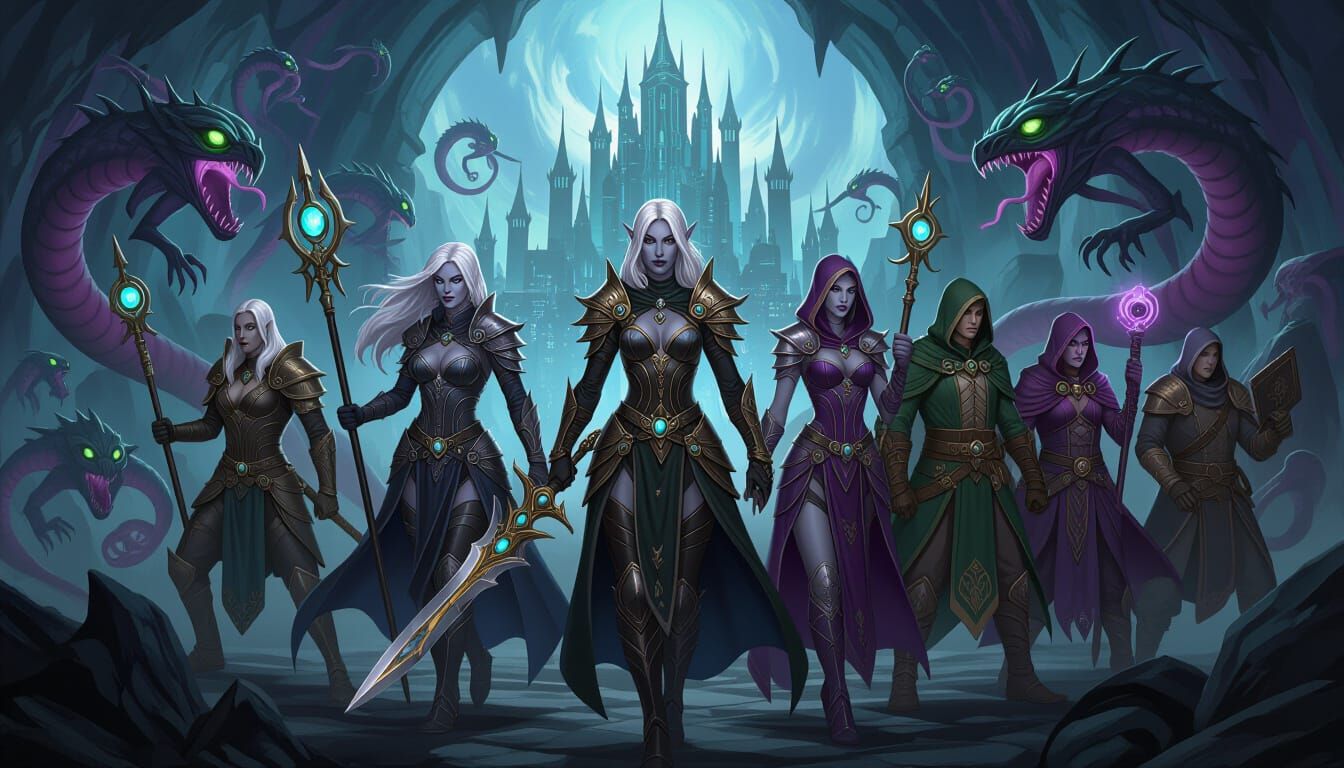 D&D Adventurers Emerge From Shadowy Underdark City