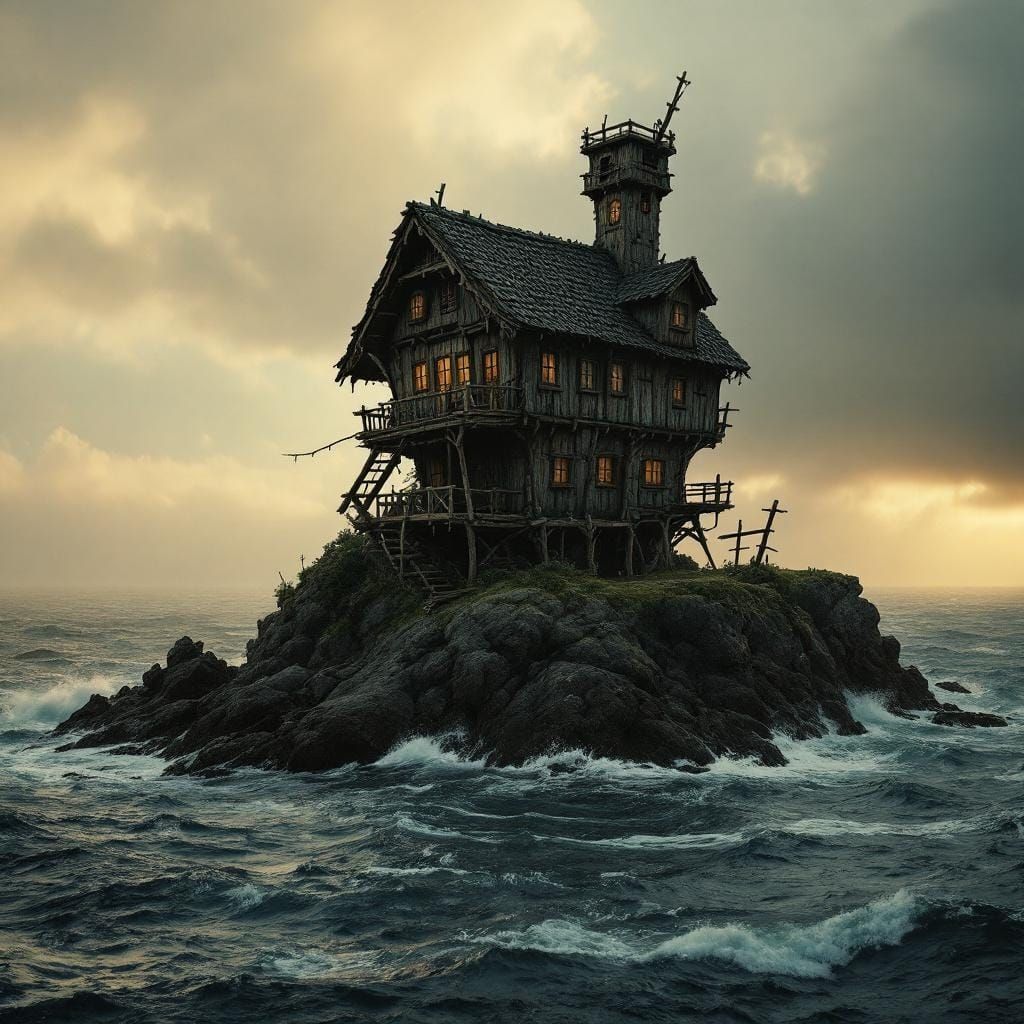Crooked Viking House on Stormy Island