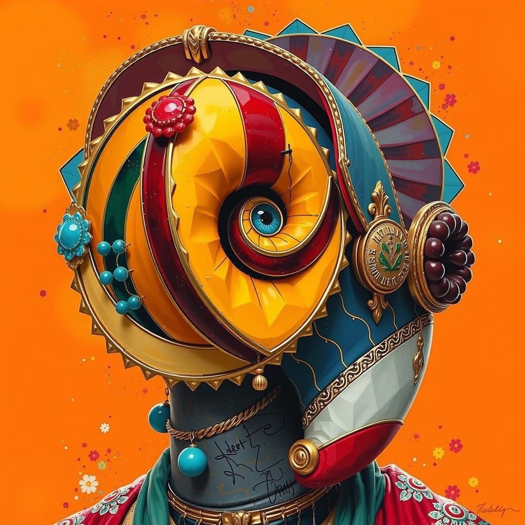 Tutankhamun, Harlequin, Geisha, and Krishna Fusion