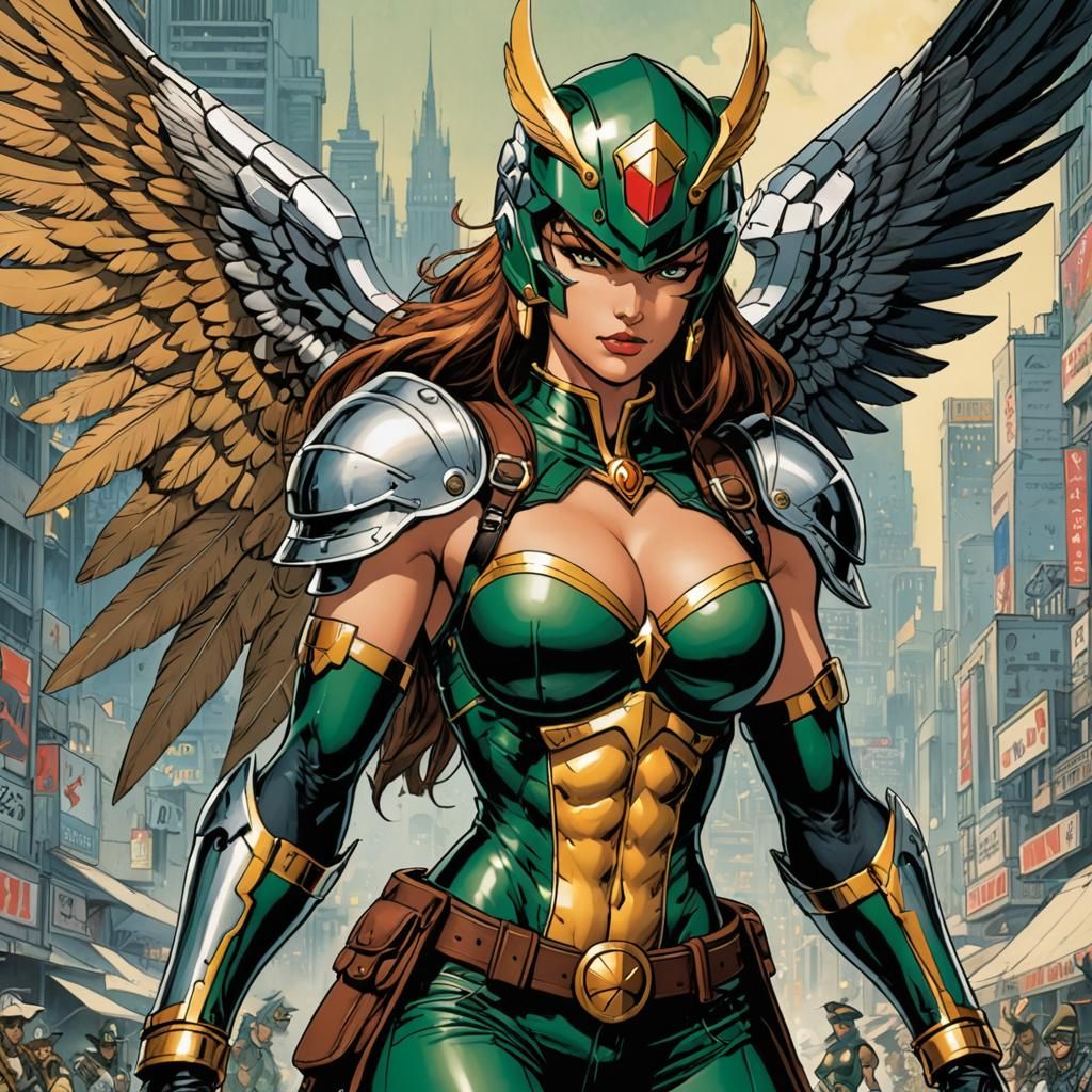 Hawkgirl in Shirow Style