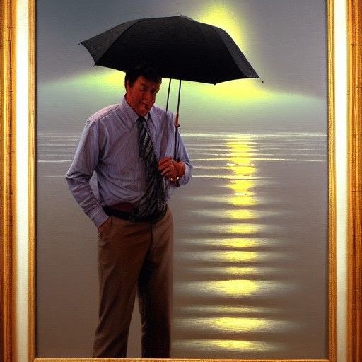 Rain Man: Oil Painting Portrait
