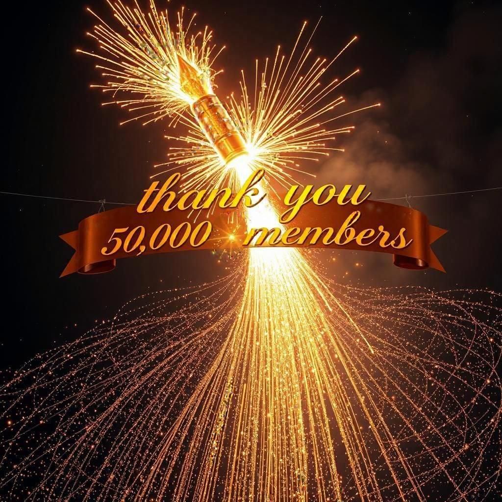 thank you 50,000 members