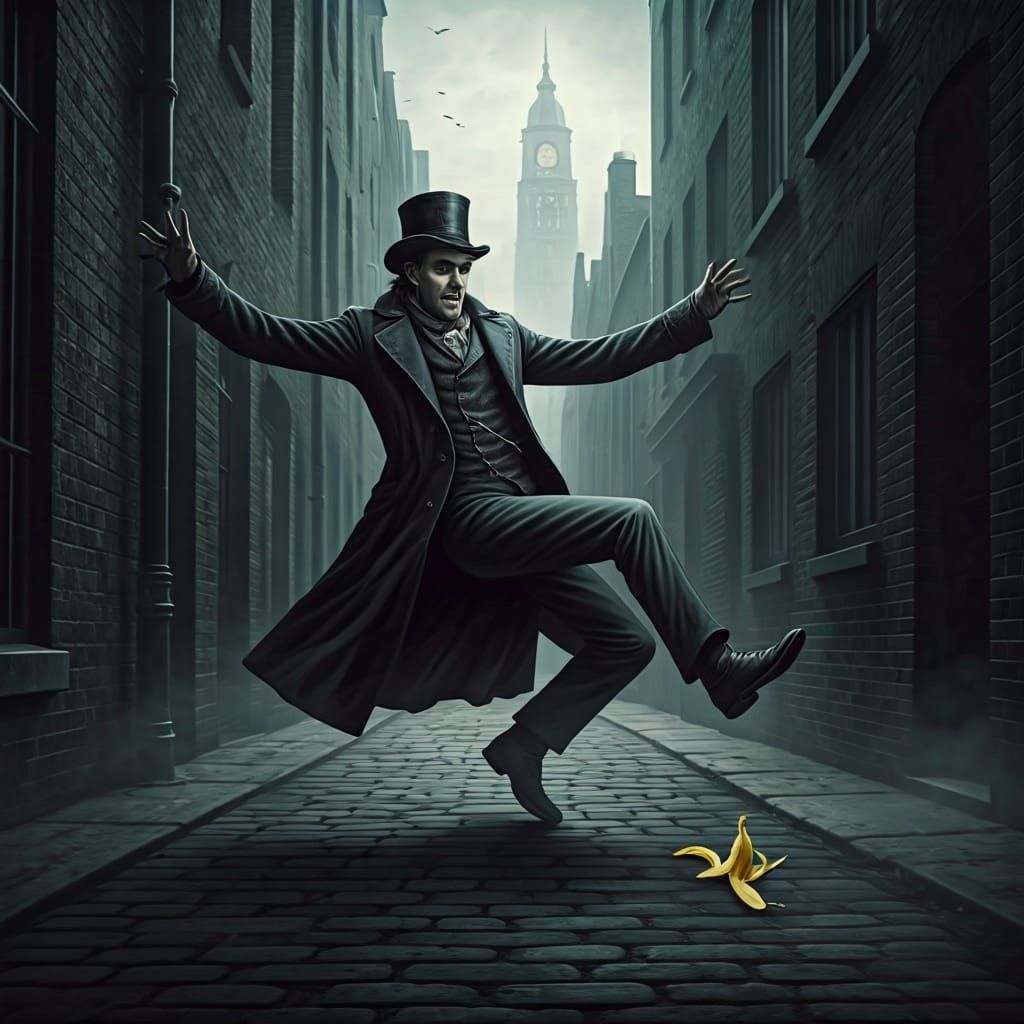 Jack the Ripper Slips Up: A Noir Steampunk Scene