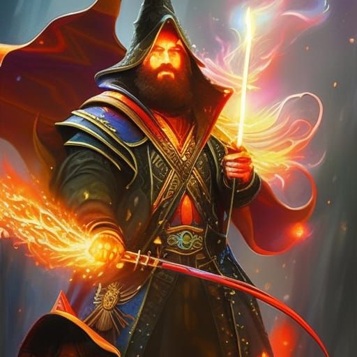 Ornate Portrait of a Lightning Wizard