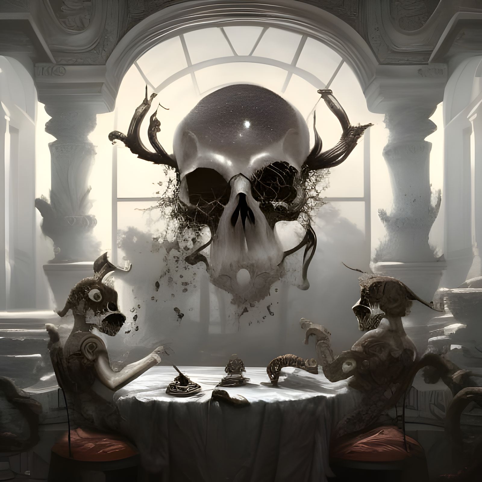 Skull in Classical Realism Style