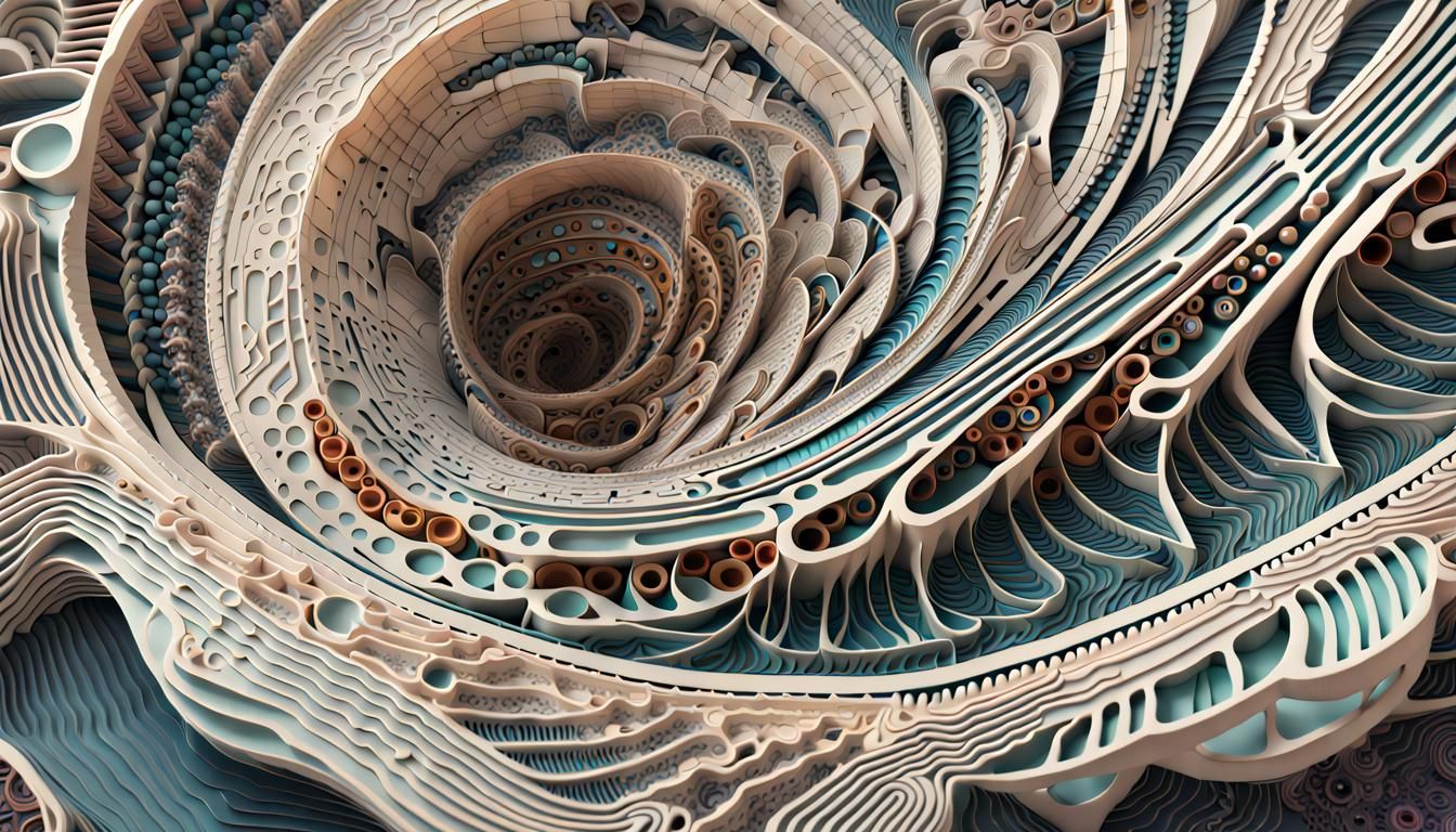 3D hyperdetailed Fibonacci Sequence