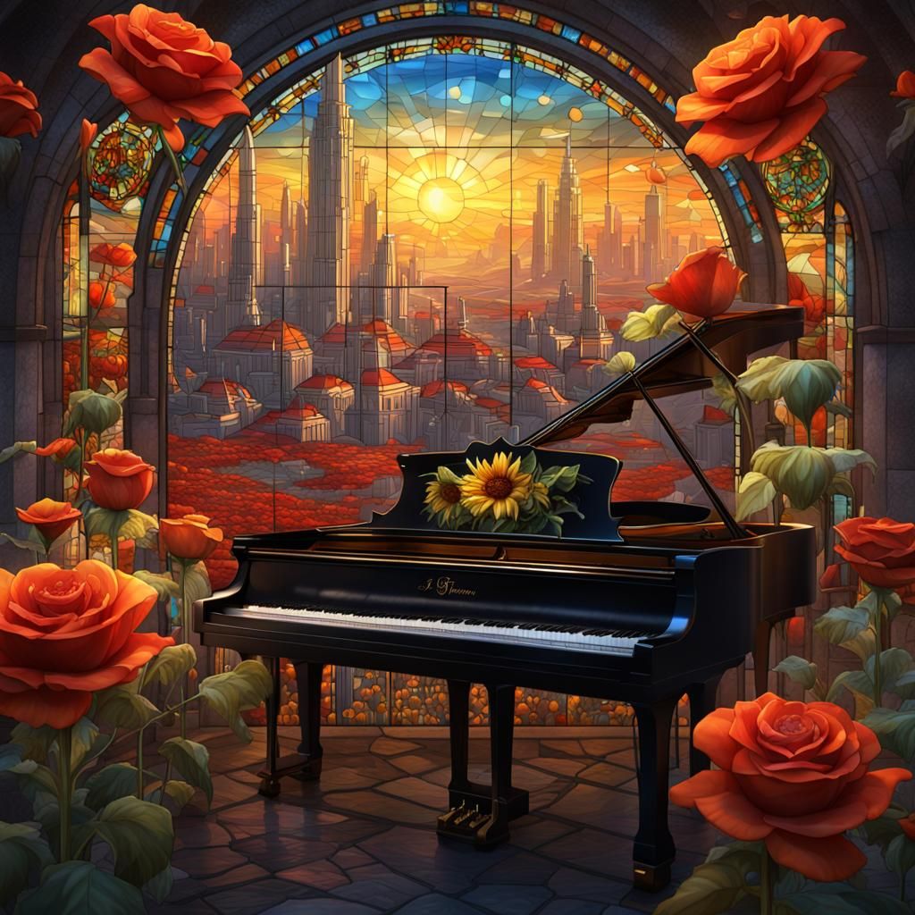 City of Stars: Stained Glass Music Scene in 3D