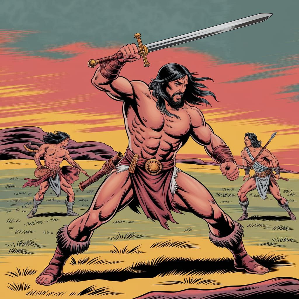 Conan the Barbarian Battles on Cimmerian Plains