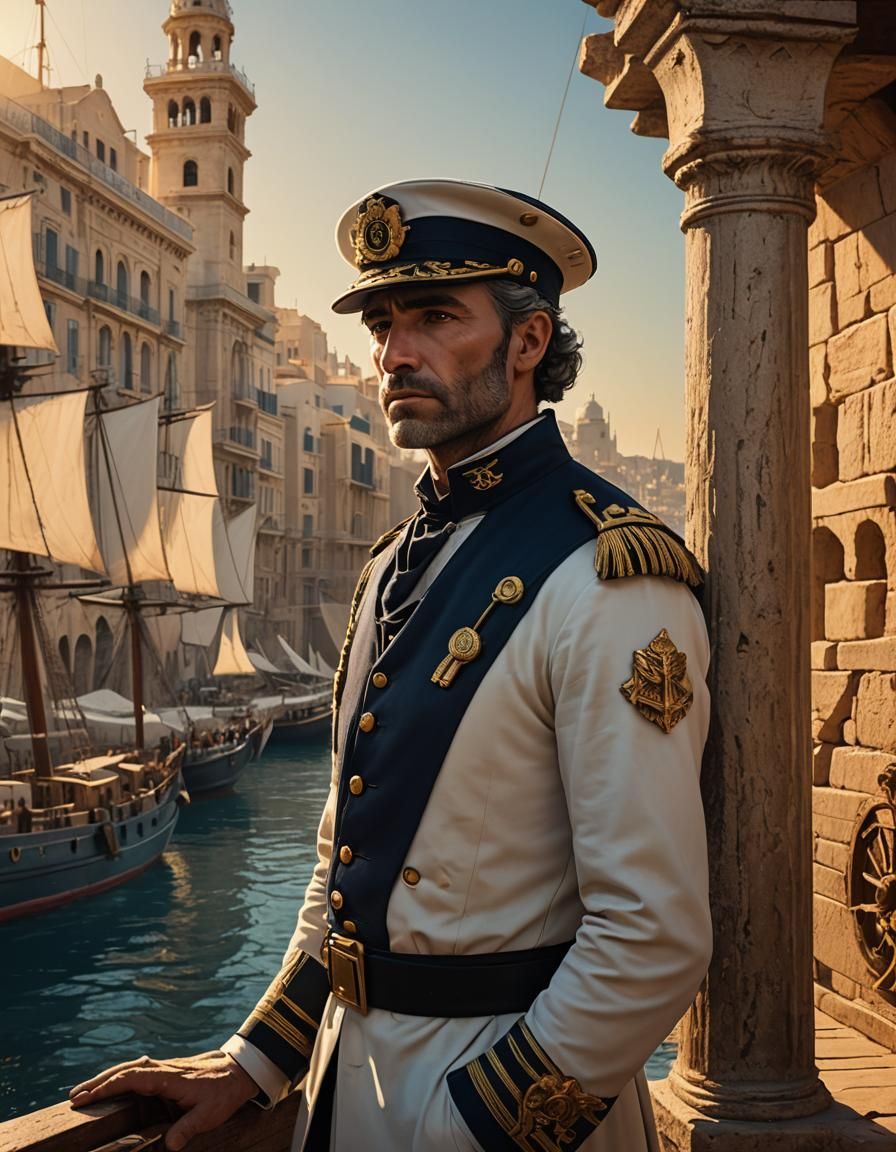 Edmond Dantès Navigates Marseille Harbor in Romantic Style