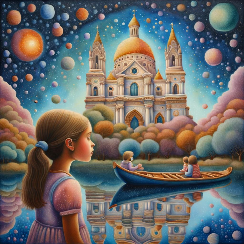 Cathedral in Space: A Pointillism Masterpiece