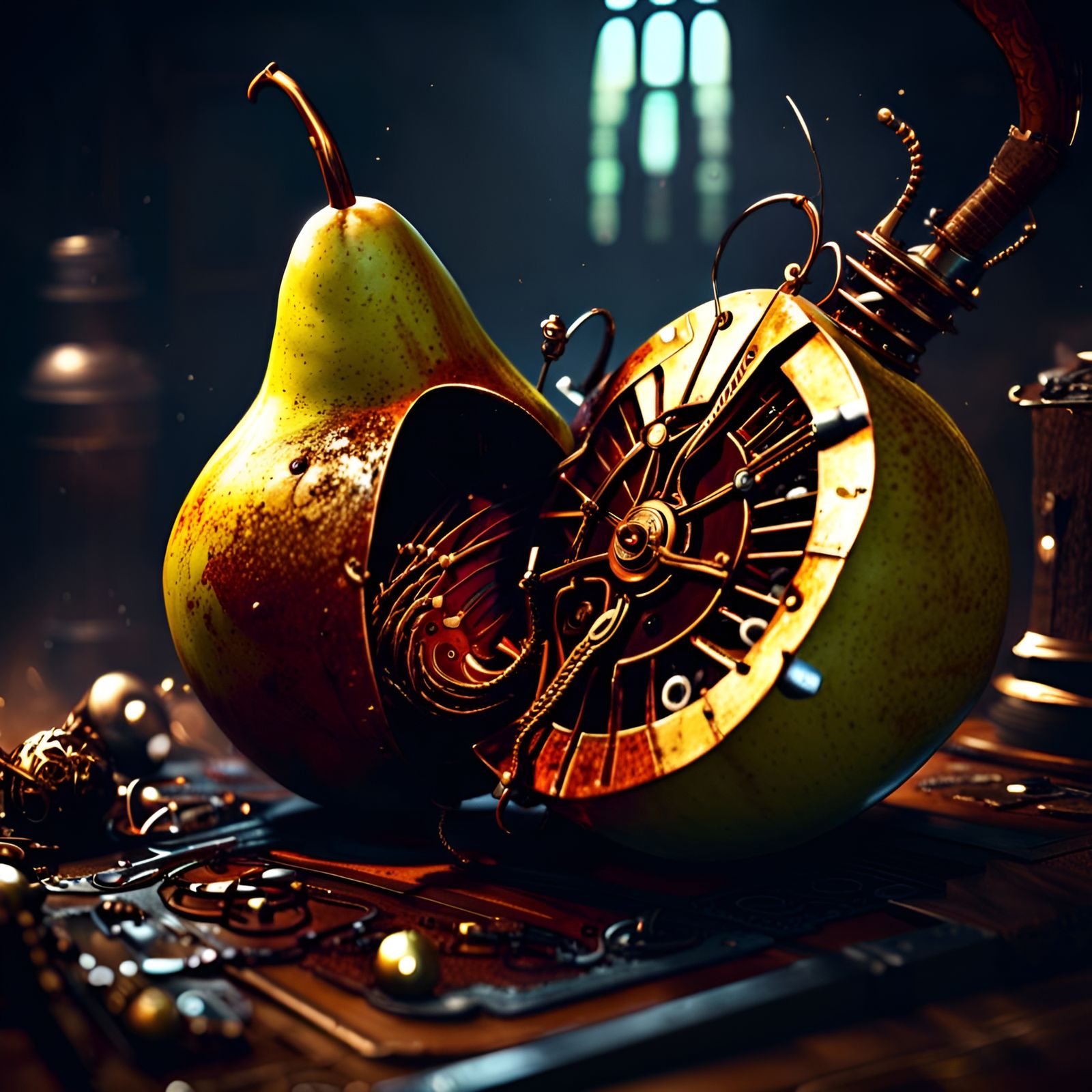 The Steampunk Pear 🍐says, tick tock 🕰️