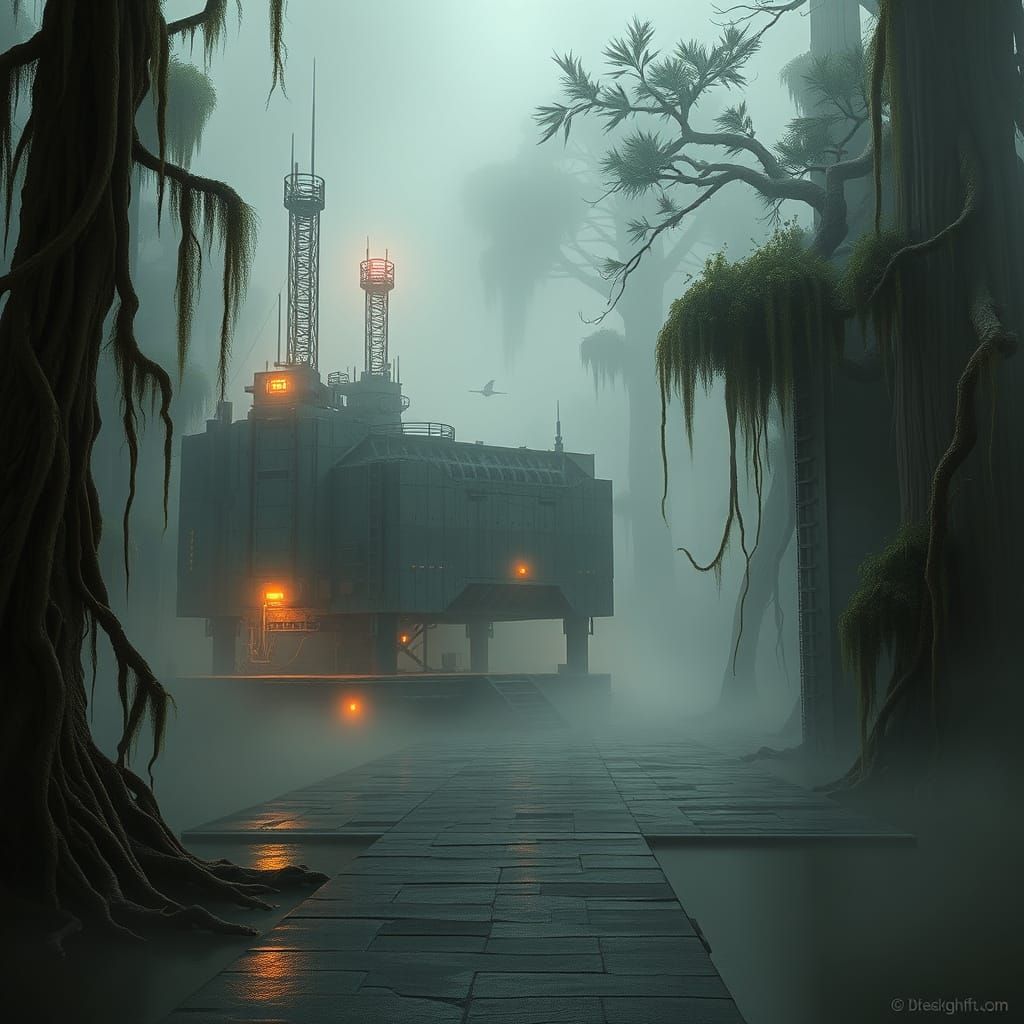 Naddak Landing Zone in Cyberpunk Style