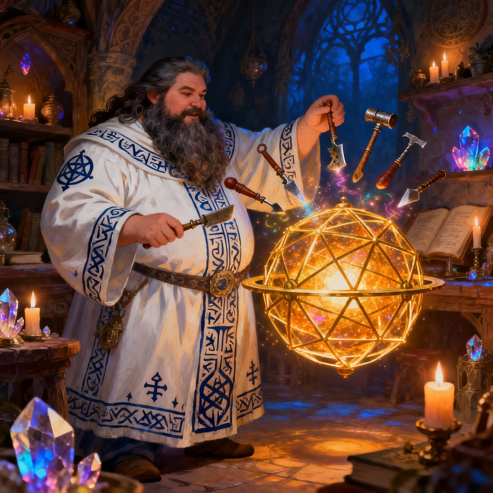 Fat Wizard Animates Celestial Fortune Teller Machine
